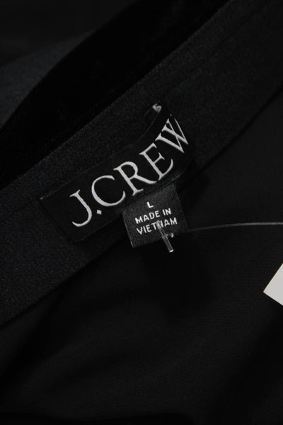 J Crew Women A-Line Viscose Black Skirt Size L