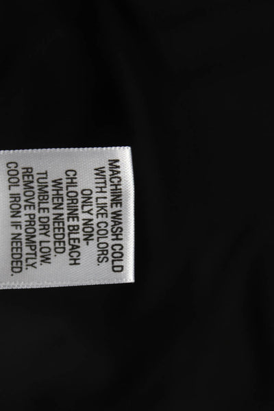 Dana Buchman Womens Tunic T Shirt Black V Neck Polyester Short Sleeve Size 2X