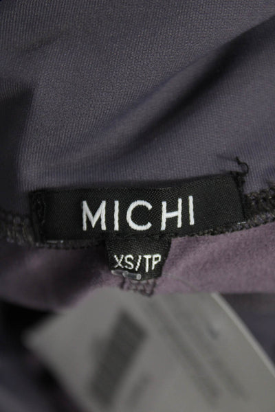 Michi Womens Purple Nylon Pull On Ankle Leggings Size XS