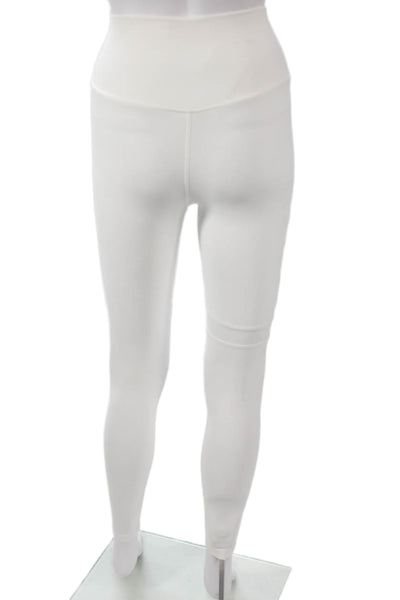 WISKII Womens Ankle Leggings White Nylon Size S