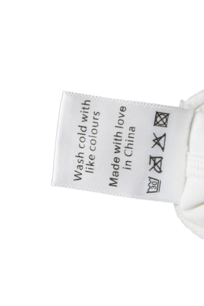 WISKII Womens Ankle Leggings White Nylon Size S