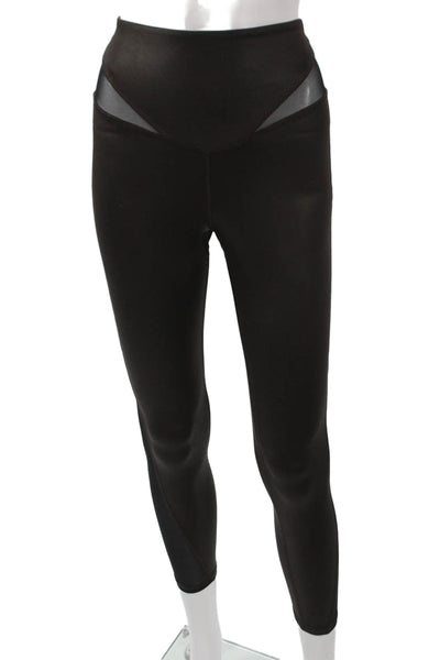 Michi Women Black Ankle Leggings Polyamide Pull On Size 2XS