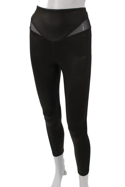 Michi Women Black Ankle Leggings Polyamide Pull On Size 2XS
