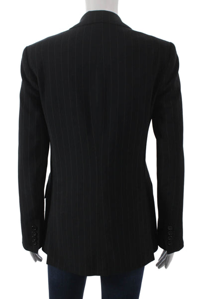 BCBGMAXAZRIA Womens Blazer Black Pinstripe Polyester Size 2