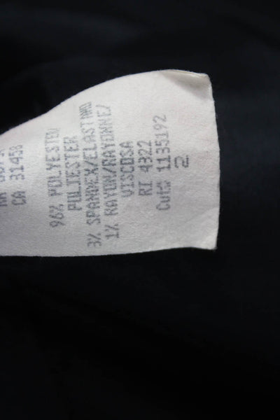 BCBGMAXAZRIA Womens Blazer Black Pinstripe Polyester Size 2
