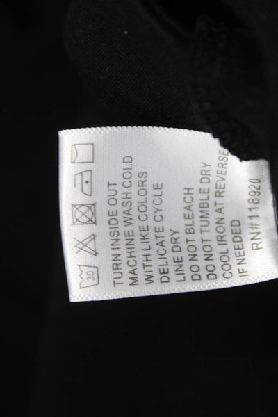Lucy Paris Womens Cropped Black Rayon Pants Zip Size S