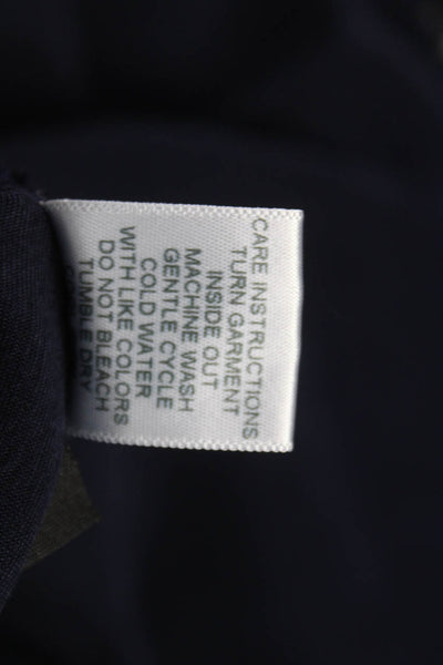 Maven West Women Blue Tencel Shirt Dress Short Sleeve Knee Length Size XS