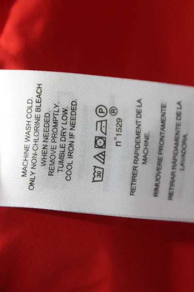 Lauren Ralph Lauren Women Wrap Dress Red V-Neck Short Sleeve Knee Length Size 2