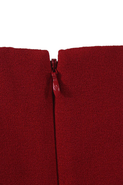 Chelsea 28 Women Sheath Dress Red Off the Shoulder 3/4 Sleeve Size 4