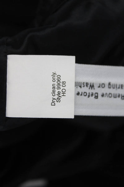 J Crew Womens Straight Pencil Skirt Black Wool Zip Closure Size 0