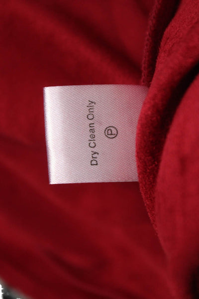 Tuckernuck Women Tunic Blouse Red V-Neck 3/4 Sleeve Polyester Size S