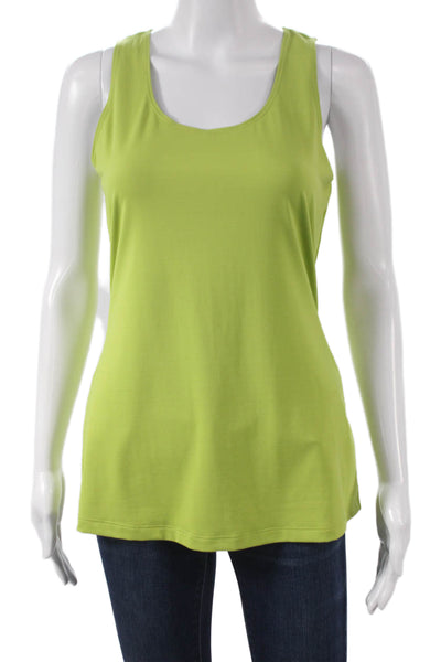 Worth Women Tunic Tank Green Scoop Neck Sleeveless Size S