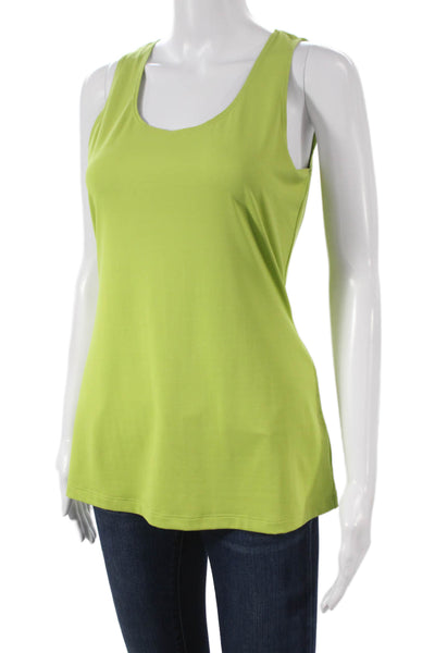 Worth Women Tunic Tank Green Scoop Neck Sleeveless Size S