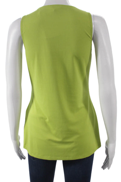 Worth Women Tunic Tank Green Scoop Neck Sleeveless Size S