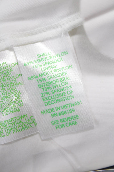 Lilly Pulitzer Womens Basic Sleeveless Scoop Neck White Nylon Tank Size XS