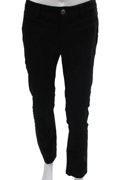 Athleta Womens Jogger Pants Black Nylon Zip Size 0