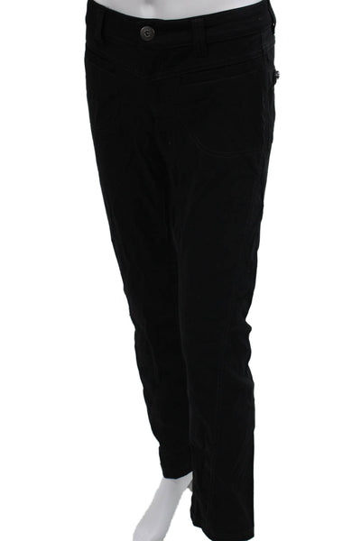 Athleta Womens Jogger Pants Black Nylon Zip Size 0