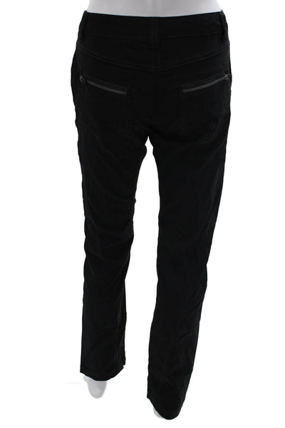 Athleta Womens Jogger Pants Black Nylon Zip Size 0