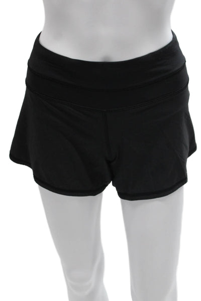 Lululemon Womens Athletic Shorts Black Polyester Size 6