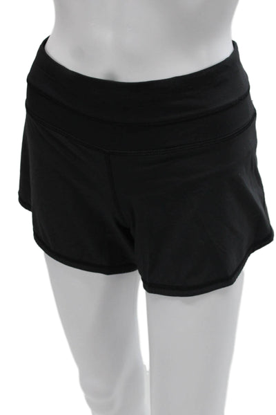 Lululemon Womens Athletic Shorts Black Polyester Size 6