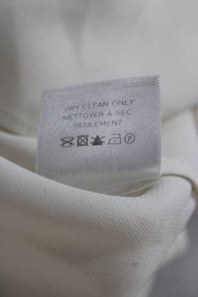 Charlotte Brody Women Tunic Blouse V-Neck Long Sleeve Ivory Polyester Size XS