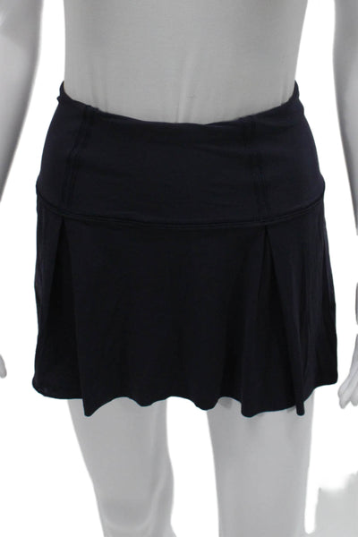 Lululemon Women Blue Athletic Mini Skort Polyester Pull On Size 2