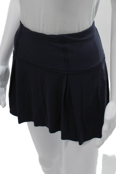 Lululemon Women Blue Athletic Mini Skort Polyester Pull On Size 2