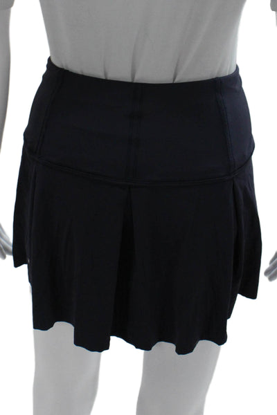 Lululemon Women Blue Athletic Mini Skort Polyester Pull On Size 2