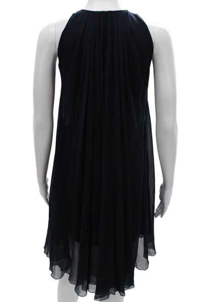 Lanvin Womens Shift Halter Neck Mini Dress Black Polyester Sleeveless Size 38