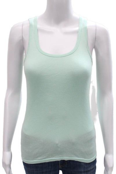 J Crew Women Green Basic Cotton Scoop Neck Sleeveless Tank Size S