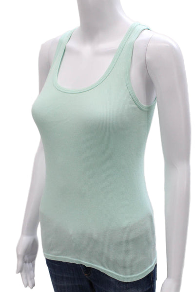 J Crew Women Green Basic Cotton Scoop Neck Sleeveless Tank Size S