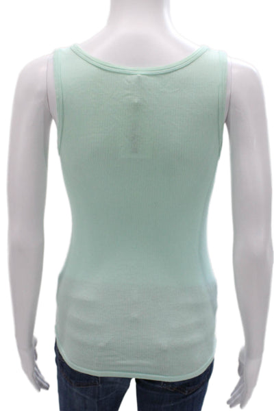 J Crew Women Green Basic Cotton Scoop Neck Sleeveless Tank Size S