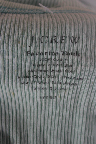 J Crew Women Green Basic Cotton Scoop Neck Sleeveless Tank Size S