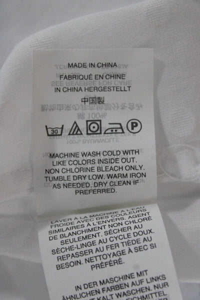 J Crew Womens Sleeveless Polka Dot Cotton Blouse White Size 4 Petite