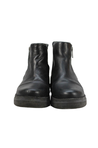 Miz Mooz Womens Leather Side Zipper Ankle Boots Black Size 41 11