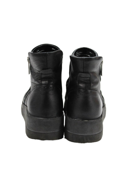 Miz Mooz Womens Leather Side Zipper Ankle Boots Black Size 41 11