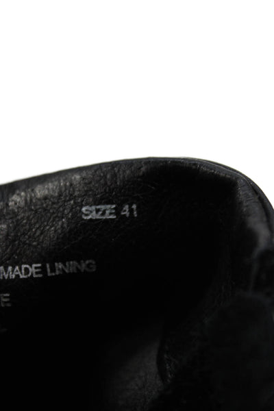 Miz Mooz Womens Leather Side Zipper Ankle Boots Black Size 41 11