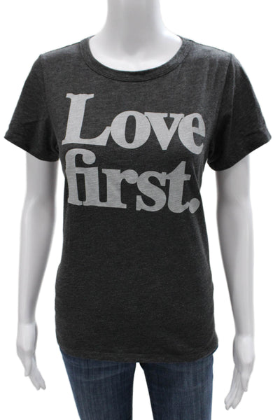J Crew Womens Gray Cotton Crew Neck Short Sleeve T-Shirt Size M