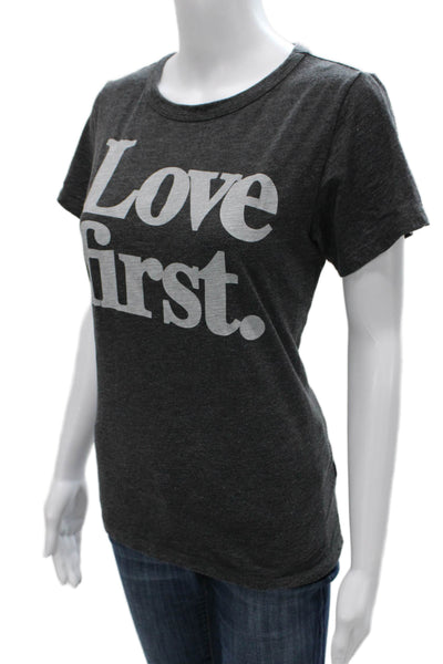 J Crew Womens Gray Cotton Crew Neck Short Sleeve T-Shirt Size M