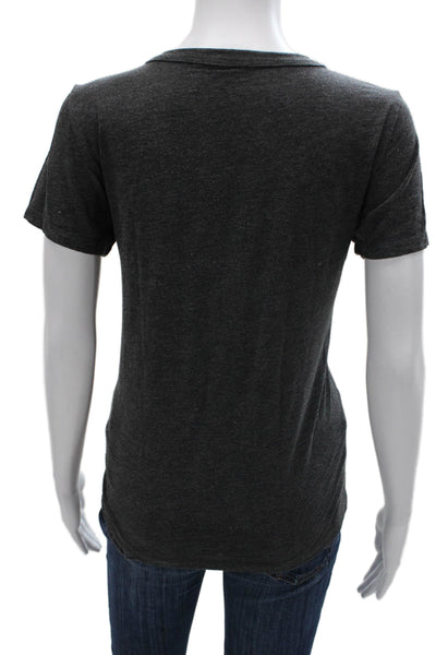 J Crew Womens Gray Cotton Crew Neck Short Sleeve T-Shirt Size M