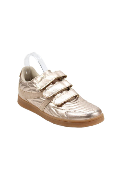 Steve Madden Womens Leather Low Top Macer Sneakers Rose Gold Size 10 Medium