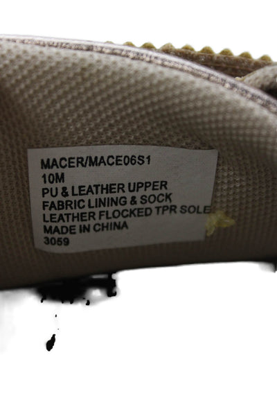 Steve Madden Womens Leather Low Top Macer Sneakers Rose Gold Size 10 Medium