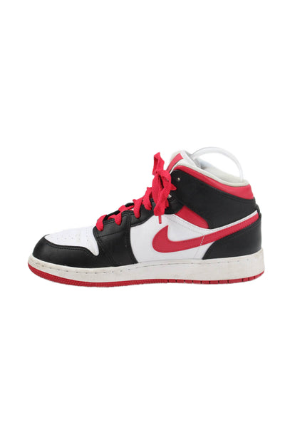 Nike Childrens Boys Air Jordan Mid GS Very Berry Sneakers Black Red Size 6.5