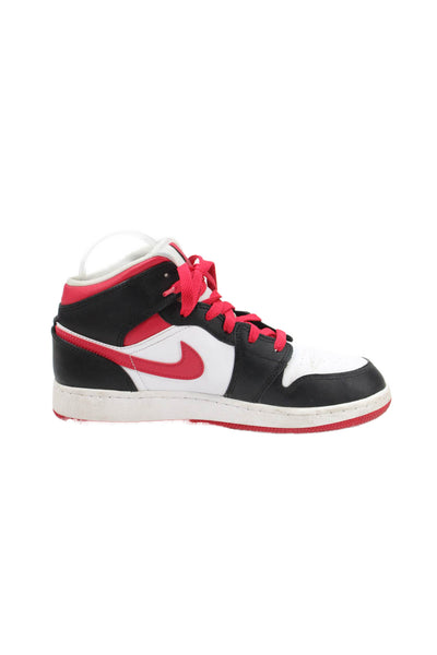Nike Childrens Boys Air Jordan Mid GS Very Berry Sneakers Black Red Size 6.5