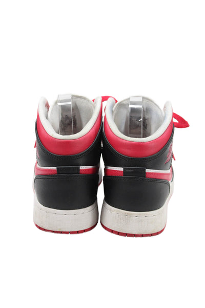 Nike Childrens Boys Air Jordan Mid GS Very Berry Sneakers Black Red Size 6.5