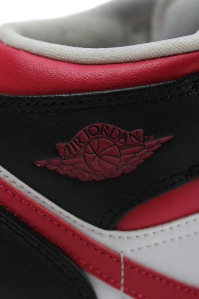 Nike Childrens Boys Air Jordan Mid GS Very Berry Sneakers Black Red Size 6.5