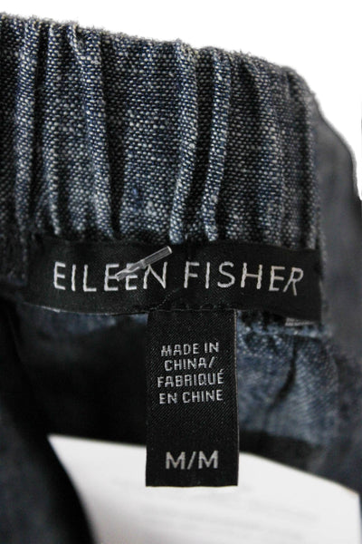 Eileen Fisher Women Blue Hemp Pencil Skirt Knee Length Size M