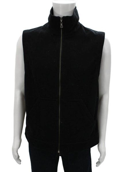 Cole Haan Mens Black Zip Vest Size M