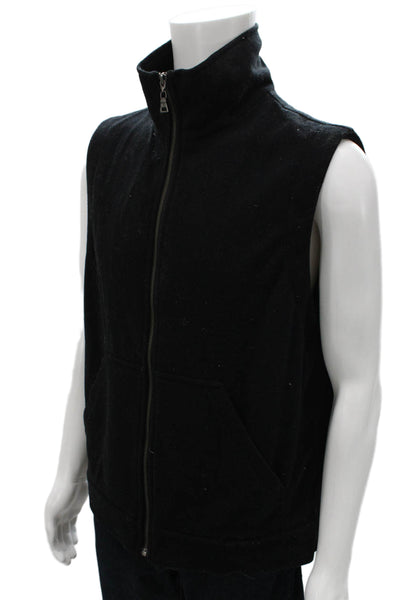 Cole Haan Mens Black Zip Vest Size M