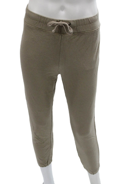 Standard James Perse Women Beige Cotton Drawstring Sweatpants Size 24